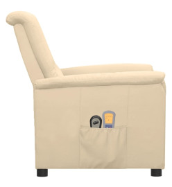 Fauteuil électrique de massage Crème Tissu