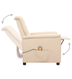 Fauteuil de massage Crème Tissu