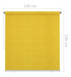 Store roulant d'extérieur 220x230 cm Jaune