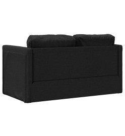 Canapé-lit 2 en 1 noir 112x174x55 cm tissu