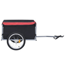 Remorque de bicyclette Noir et rouge 65 kg