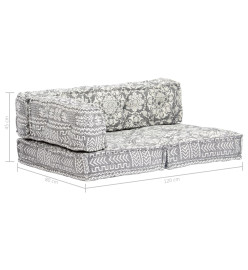 Pouf Gris clair Tissu