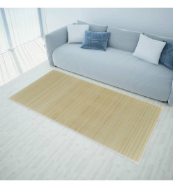 Tapis en bambou naturel à latte rectangulaire 80 x 200 cm