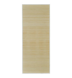 Tapis en bambou naturel à latte rectangulaire 80 x 200 cm