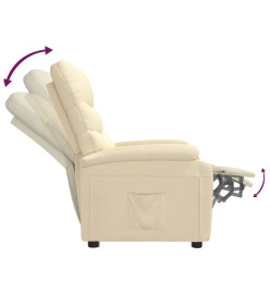 Fauteuil inclinable Crème Tissu