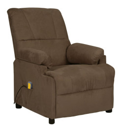 Fauteuil de massage Marron Similicuir daim