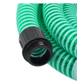 Tuyau d'aspiration avec raccords en laiton vert 1,1" 5 m PVC