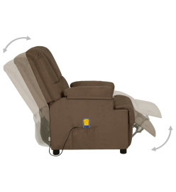 Fauteuil de massage Marron Similicuir daim