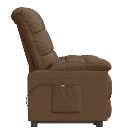 Fauteuil inclinable électrique Marron Tissu