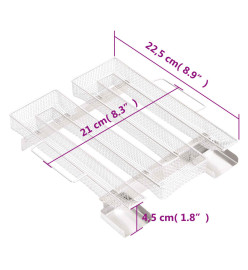 Générateur de fumée froide 4 côtés 22,5 cm acier inoxydable