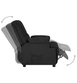 Fauteuil inclinable Noir Similicuir daim