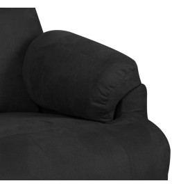 Fauteuil inclinable Noir Similicuir daim