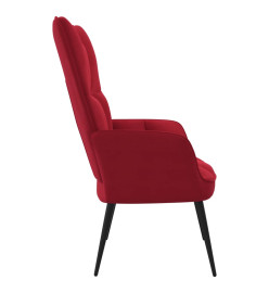 Chaise de relaxation Rouge bordeaux Velours