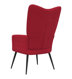 Chaise de relaxation Rouge bordeaux Velours