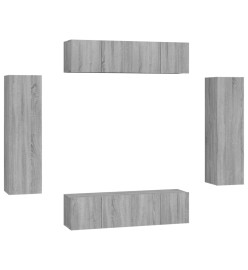 Ensemble de meubles TV 6 pcs Sonoma gris Bois d'ingénierie