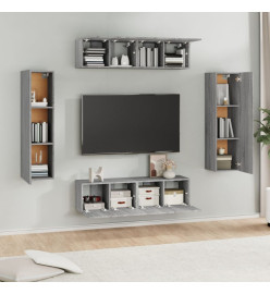 Ensemble de meubles TV 6 pcs Sonoma gris Bois d'ingénierie