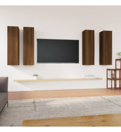 Meubles TV 4 pcs Chêne marron 30,5x30x110 cm Bois d'ingénierie