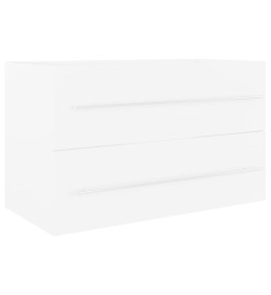 Armoire d'évier Blanc 80x38,5x48 cm Aggloméré