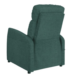 Fauteuil de massage Vert foncé Tissu