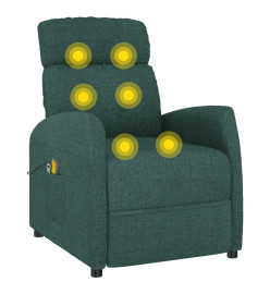 Fauteuil de massage Vert foncé Tissu