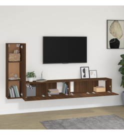 Ensemble de meubles TV 3 pcs Chêne marron Bois d'ingénierie