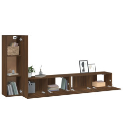 Ensemble de meubles TV 3 pcs Chêne marron Bois d'ingénierie