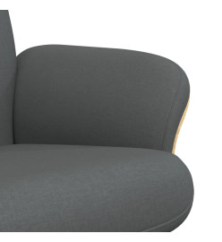 Fauteuil inclinable avec repose-pied gris foncé tissu