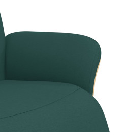 Fauteuil inclinable avec repose-pieds vert foncé tissu