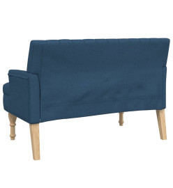 Banc avec coussins bleu 113x64,5x75,5 cm tissu