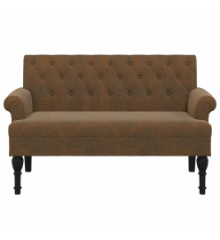 Banc avec dossier marron 120x62x75,5 cm similicuir daim