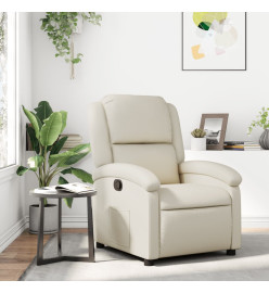 Fauteuil inclinable Crème Similicuir