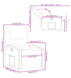 Fauteuil inclinable Crème Similicuir