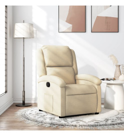 Fauteuil inclinable Crème Tissu