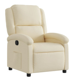 Fauteuil inclinable Crème Tissu