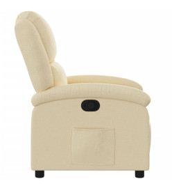 Fauteuil inclinable Crème Tissu