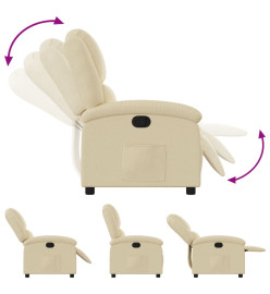 Fauteuil inclinable Crème Tissu