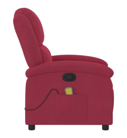 Fauteuil de massage inclinable rouge bordeaux velours