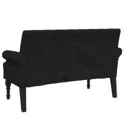 Banc avec dossier noir 120x62x75,5 cm tissu