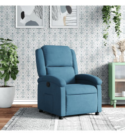 Fauteuil inclinable bleu velours