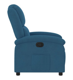 Fauteuil inclinable bleu velours