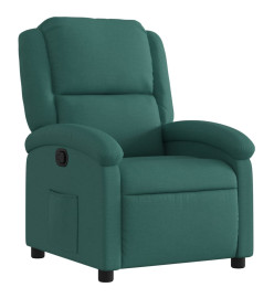 Fauteuil inclinable Vert foncé Tissu