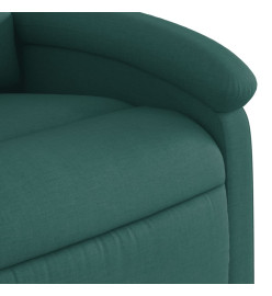 Fauteuil inclinable Vert foncé Tissu