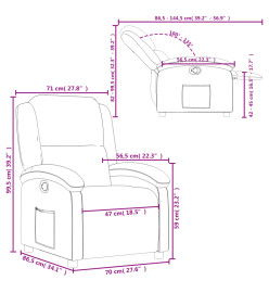 Fauteuil inclinable Vert foncé Tissu