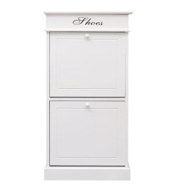 Armoire à chaussures Blanc 50 x 28 x 98 cm Bois de Paulownia