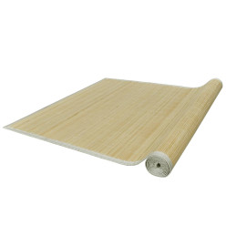 Tapis en bambou naturel à latte rectangulaire 80 x 300 cm