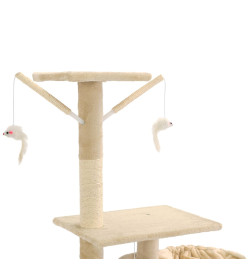 Arbre à chat avec griffoirs en sisal 230-250 cm Beige