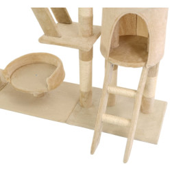 Arbre à chat avec griffoirs en sisal 230-250 cm Beige