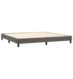 Lit à sommier tapissier et matelas Gris foncé 200x200cm Velours