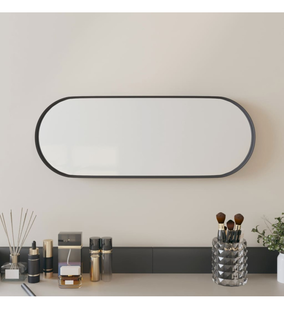 Miroir mural Noir 15x40 cm Ovale