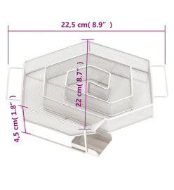 Générateur de fumée froide 6 côtés 22,5 cm acier inoxydable